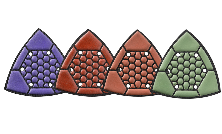 EDP Diamant slibe- og polerpads 93x93 mm til deltasliber