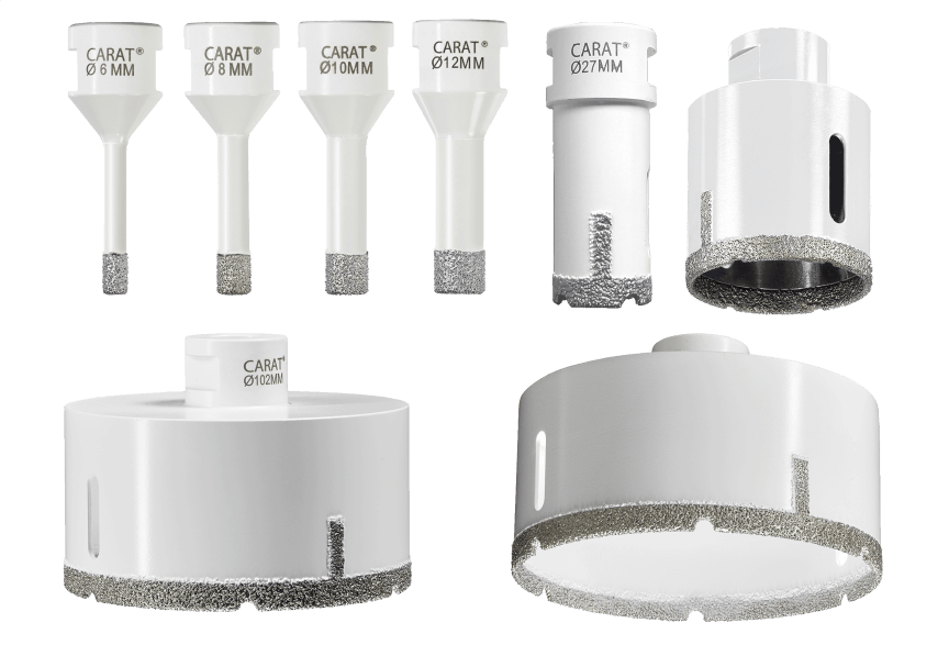 CARAT MASTER EHS kvalitets flisebor til fliser og klinker uden brug af vand Ø6 - 132MM